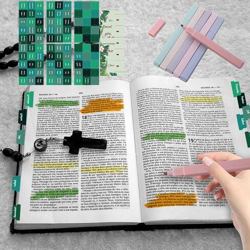 مجموعة هايلايتر من كينليد، 75 علامة تبويب، 6 عبوات مجموعة متنوعة من الألوان، أقلام تمييز جمالية، علامات تبويب الكتاب المقدس مغلفة للنساء والرجال، علامات تبويب فهرس الكتاب المقدس، ملصقات الكتاب المقدس (موراندي) in Saudi Arabia
