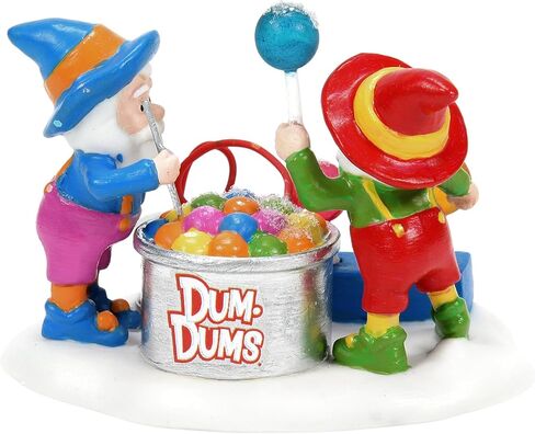 القسم 56 مجموعة إكسسوارات North Pole Village من إكسسوارات Dum-Dums Taste Buds Elf - بورسلين مطلي يدويًا Dum Dum Candy Elves ملحقات منازل قرية الكريسماس لديكور المنزل، 1.75 بوصة in Saudi Arabia
