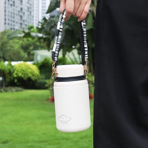 Hot Pink Stanley Cup Handle Water Bottle Holder with Strap Silicon Water Bottle with Strap “Love Story" Taylor Beads Stanley Strap Carrier Bottle Holder Strap Stanley Cup Sling Stanley Cup Accessories in Kuwait