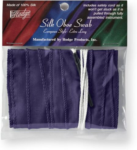 Hodge Silk Long Oboe Swab - Burgundy in Kuwait