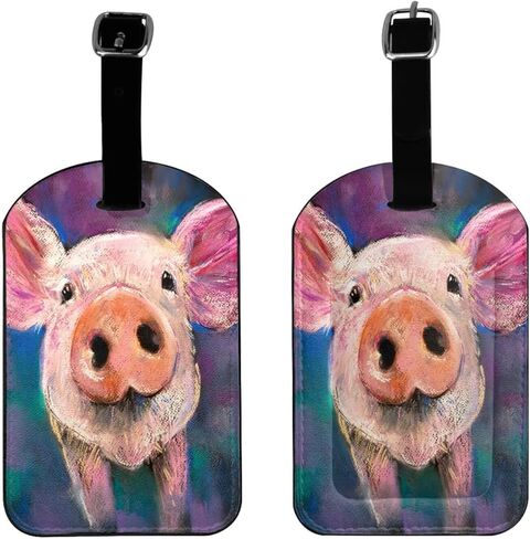 مجموعة علامات الأمتعة المصنوعة من جلد الغنم الكرتوني من Oplp مكونة من 2 ملصق لحقيبة السفر لحقيبة الظهر in Kuwait