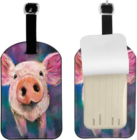 مجموعة علامات الأمتعة المصنوعة من جلد الغنم الكرتوني من Oplp مكونة من 2 ملصق لحقيبة السفر لحقيبة الظهر in Kuwait