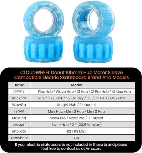 IWONDER CLOUDWHEEL دونات 105 مللي متر محور المحرك كم الحضرية جميع التضاريس على الطرق الوعرة عجلات التزلج الكهربائية لمحرك المحور ألواح التزلج الكهربائية in Kuwait