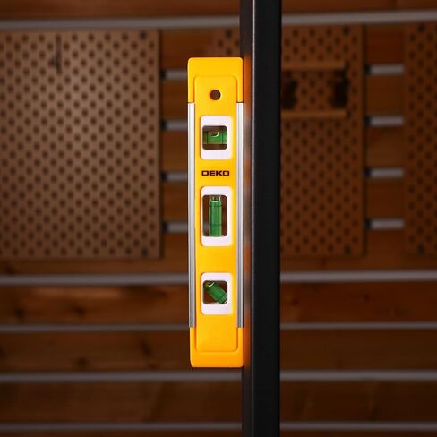 DEKOPRO 9 بوصة مستوى الصندوق المغناطيسي مستوى الطوربيد، 3 فقاعات مختلفة/45 درجة/90 درجة/180 درجة قياس مستوى الطوربيد المقاوم للصدمات in Kuwait