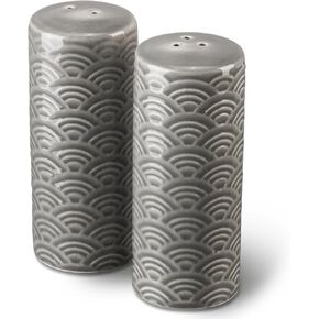 Ceramic Salt and Pepper Shakers Set, White Simple Cute Salt and Pepper Shakers for Farmhouse Kitchen, Table Accessories and Decor, Perfect for Cooking, Dining, Camping, BBQ, Set of 4