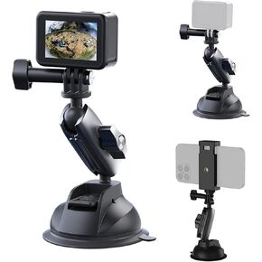 TELESIN Magnetic Mount Magnet Metal Mounts Accessories for Action Camera, 360 Quick Release Car Holder Attach for GoPro Max Hero 12 11 10 9 8 7 6 Insta360 X2 X3 Go3 Ace Pro DJI Action 4 Osmo Pocket 3