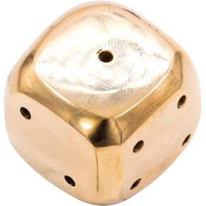 Brass Agarbatti Stand Incense Stick Holder Dice/Pasa Design Shape with Round Edges for Home Purifying Pooja Prayer Home Temple Mandir Office and Gifting (Dice Shape)