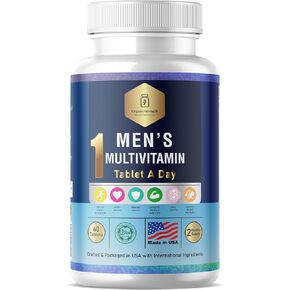 EXPERIENCE PEAK PERFORMANCE Daily Men's Multivitamins - Multivitamin for Men & Multimineral Supplement for Enhanced Energy, Men's Vitamins Effortless Multi Vitamin 60 Tablets.