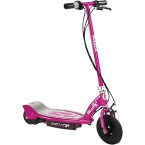 Razor E100 Kids Ride On 24V Motorized Powered Electric Kick Scooter Toy, Speeds up to 10 MPH with Brakes, and Pneumatic Tires for Kids Ages 8+, Blue