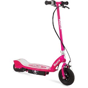 Razor E100 Kids Ride On 24V Motorized Powered Electric Kick Scooter Toy, Speeds up to 10 MPH with Brakes, and Pneumatic Tires for Kids Ages 8+, Blue