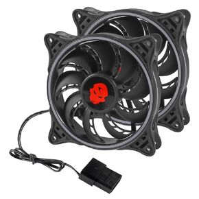 2Pcs 12025 Fan 12cm 12V 120x120x25mm Computer Case Fan Led Luminous Computer Motherboard CPU Cooler Fan Chassis Cooling Fan 120mm for PC Computer Case Cooler - 2.54mm 2510 2Pin