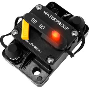 قاطع دائرة مع مفتاح إعادة ضبط يدوي ومصباح طيار لمحرك التصيد بالقوارب، ومركبات مقطورة ATV صوت ستريو، ونظام طاقة شمسية للبطارية الإلكترونية، 12 فولت - 48 فولت تيار مستمر (تركيب سطحي - 30 أمبير) in Kuwait