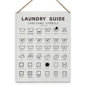 Laundry Room Decor - Laundry Room Wooden Sign Hanging Decor for Laundry Room, Laundry Room Signs Wall Decor And Accessories, Bathroom Laundry Room Decor, 8x10 Inch