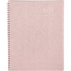 2024-2025 Appointment Book/Planner - Weekly Appointment Book 2024-2025, July 2024 - June 2025, 8.26"x 10.7", Daily/Hourly Planner with Tabs, 15 Minutes, Wirebound - Pink