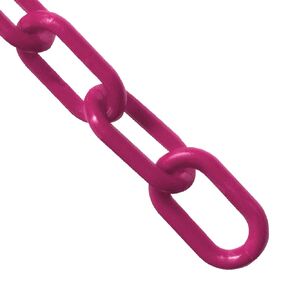 Mr. Chain Plastic Barrier Chain, Magenta, 1-Inch Link Diameter, 50-Foot Length (10018-50)