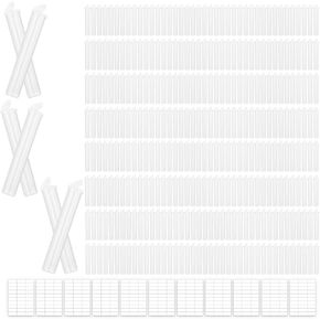 320 Pcs 116mm Clear Plastic Tubes with 11 Sheet Labels Bulk Plastic Tube Sealing Waterproof Airtight Container Smell Proof Containers Pill Vial Empty Holders with Lids