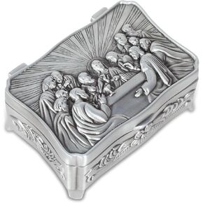 Barelove Vintage Antique Metal Jewelry Box Trinket Storage Organizer, Treasure Chest Case for Ring Earrings Necklace, Small Keepsake Holder for Women Girl Birthday Gifts (Rectangle Shape)