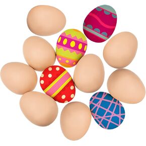 Geiserailie 24 Pcs Ceramic Nest Easter Decorative Egg Blank Eggs for Hunt Crafts Easter Decor Party Favors and Basket Stuffers Fillers (Soft Color)