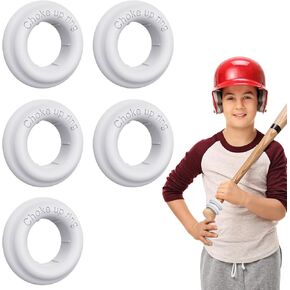 [5 Packs] Baseball Bat Grip Choke Up Rings for Youth Baseball Softball Teeball Tball Bat Choke Up Ring Bat Knob Baseball Bat Accessories - Black