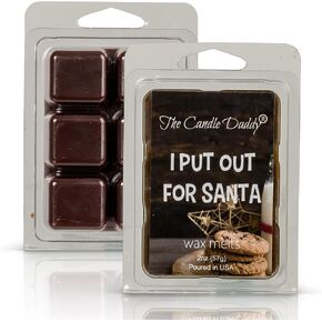 I Put Out for Santa - Chocolate Chip Cookie Scent - Maximum Scented Candle Wax Melt Cubes - 2 Ounces Per Pack - Hand Poured in Indiana