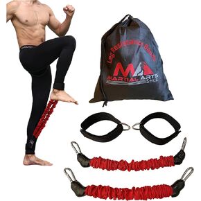 Boxing Resistance Bands for MMA Martial Arts Resistance Training at Home for Punches/Kicks, 150lbs Exercise Bands Full Body Fitness Workout to Enhance Explosive Power/Speed/Agility