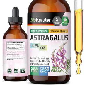 Astragalus Tincture - Organic Astragalus Root Liquid Extract for Immune Support - Alcohol and Sugar Free - High Absorption - Vegan Drops 4 Fl.Oz. in Kuwait