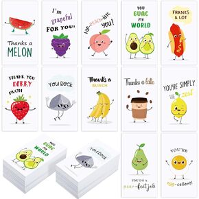 240 Pcs Employee Appreciation Kudos Cards, Thank You Motivational Cards, Blank Backside, Ideal for Business, Teachers, Students, Friends, Family