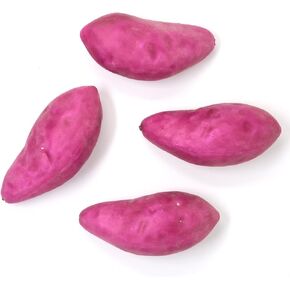 Honbay 4PCS Lifelike Simulation Sweet Potato Artificial Sweet Potato Decorations Realistic Fake Vegetable Food Models Ornaments for Home Party Tabletop Decorations Sample Display Photography Props