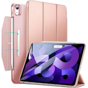 ESR for iPad Air 5th Generation Case (2022), iPad Air 4th Generation Case (2020), Trifold Smart Case, Auto Sleep and Wake, Slim and Lightweight, Pencil 2 Wireless Charging, Black