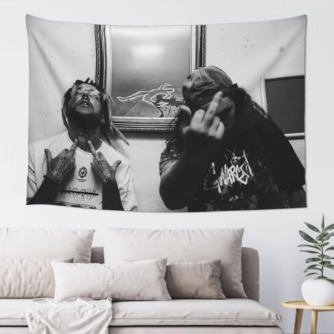 BLOOMBOMBS Suicide Music Boys نسيج الجدار للتعليق على غرفة النوم وغرفة المعيشة والمهاجع بطانية جمالية لديكور المنزل والمفروشات 60 × 40 بوصة in Kuwait