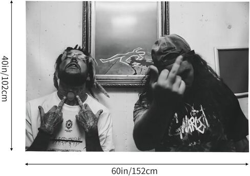 BLOOMBOMBS Suicide Music Boys نسيج الجدار للتعليق على غرفة النوم وغرفة المعيشة والمهاجع بطانية جمالية لديكور المنزل والمفروشات 60 × 40 بوصة in Kuwait