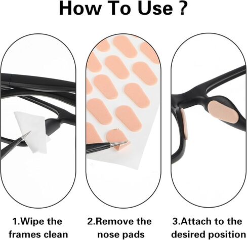 60 Pairs Soft Foam Nose Pads Self Adhesive Eyeglass Nose Pads Anti-Slip Thin Nosepads for Eyeglasses Sunglasses Glasses, Nude in Saudi Arabia