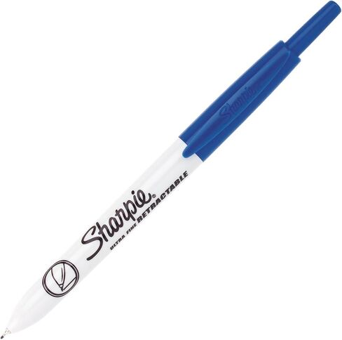 Sharpie Retractable Permanent Markers - Ultra Fine Marker Point Type - Blue - 12 Pk in Saudi Arabia