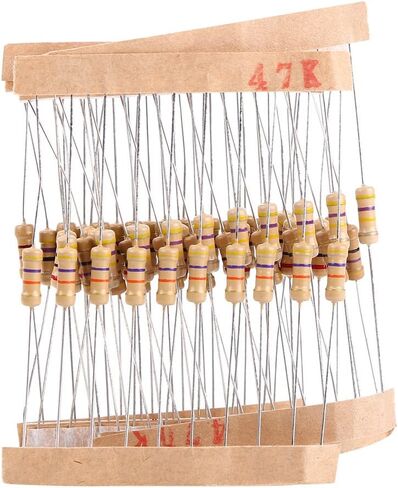 1000pcs Carbon Film Resistor Kit, Wirewound Resistor Kits, 1/2w1-10m Ohm Carbon Film Resistors with Individually Labeled and Packed in Saudi Arabia