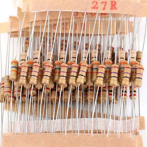 1000pcs Carbon Film Resistor Kit, Wirewound Resistor Kits, 1/2w1-10m Ohm Carbon Film Resistors with Individually Labeled and Packed in Saudi Arabia