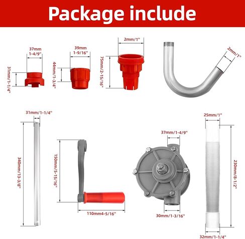 مضخة طبل سعة 55 جالونًا، مضخة يدوية من سبائك الألومنيوم لأسطوانة سعة 55 جالونًا، مضخة برميلية غير قابلة للتآكل 55 جالونًا للديزل والكيروسين والزيت الثقيل الخفيف، تناسب براميل من 5 إلى 55 جالونًا in Kuwait