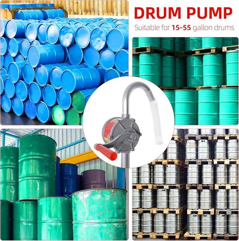 مضخة طبل سعة 55 جالونًا، مضخة يدوية من سبائك الألومنيوم لأسطوانة سعة 55 جالونًا، مضخة برميلية غير قابلة للتآكل 55 جالونًا للديزل والكيروسين والزيت الثقيل الخفيف، تناسب براميل من 5 إلى 55 جالونًا in Kuwait