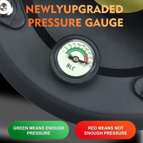 Professional 8-Inch Manual Suction Cup with Pressure Gauge - Heavy Duty Glass Lifter for Tiling - Handheld Suction Tool for Glass and Tile Handling in Saudi Arabia