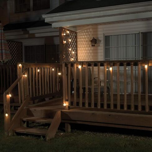 Beams S14 Bulb Solar LED سلسلة أضواء خارجية مقاومة للطقس، 27 قدمًا، أسود in Saudi Arabia