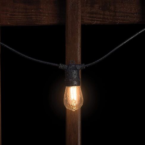 Beams S14 Bulb Solar LED سلسلة أضواء خارجية مقاومة للطقس، 27 قدمًا، أسود in Saudi Arabia