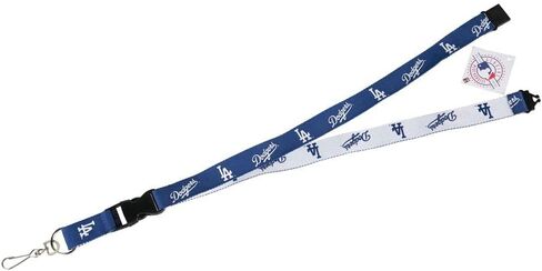 MLB Los Angeles Dodgers Two Tone Lanyard, Navy/White, One Size in Saudi Arabia