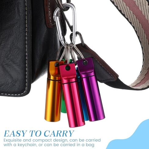 Jinei 30 قطعة من الألومنيوم معدن صندوق حبوب الدواء منظم مقاوم للماء حاوية تخزين صغيرة صغيرة محمولة صندوق حبوب الدواء سلسلة المفاتيح للتخييم في الهواء الطلق والسفر in Kuwait