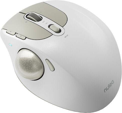 Nulea M508 King ماوس كرة التتبع اللاسلكي، تصميم مريح، عجلة تمرير 4D، تحكم سهل بالإبهام مع 4 نقاط لكل بوصة قابلة للتعديل، بلوتوث أو USB متوافق مع أجهزة الكمبيوتر الشخصية والكمبيوتر المحمول وأجهزة iPad وMac وWindows وAndroid in Kuwait