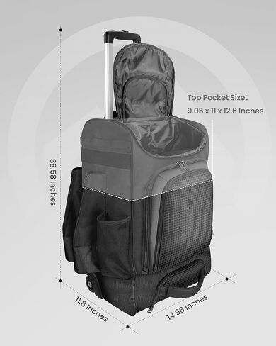 OutdoorMaster Rolling Baseball Bag Wheeled Baseball Bat Backpack with 4 Bat Pockets in Saudi Arabia