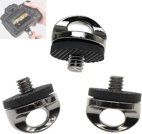 AngelReally 1/4" Camera Neck Strap Screw Holder, 3 Pack Camera Screws with Rubber Washer for Release Wrist Strap Sling in Kuwait