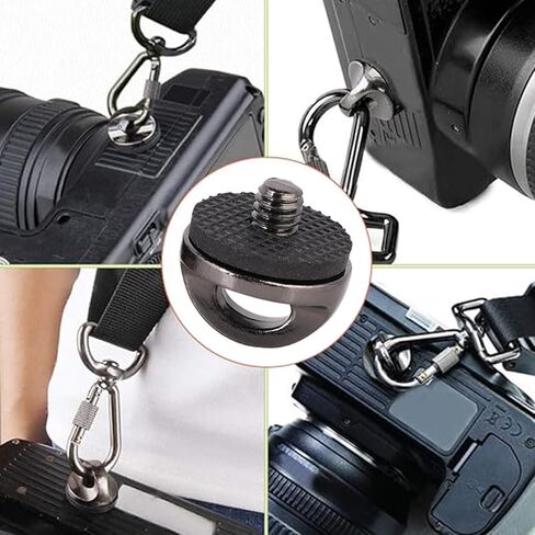 AngelReally 1/4" Camera Neck Strap Screw Holder, 3 Pack Camera Screws with Rubber Washer for Release Wrist Strap Sling in Kuwait