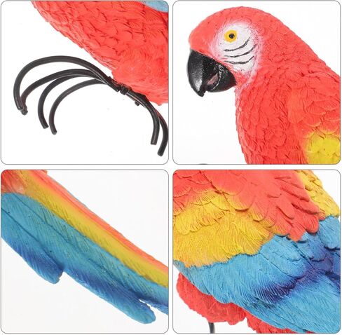 Yardwe في الهواء الطلق مقلد Macaw حديقة الديكور البجعة الاصطناعية تمثال الببغاء في الهواء الطلق وعاء النبات وعاء الزهور لطيف تمثال الطيور في الهواء الطلق نماذج ديكور المنزل الملحقات مكتب الحديد الأحمر in Kuwait