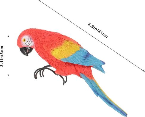 Yardwe في الهواء الطلق مقلد Macaw حديقة الديكور البجعة الاصطناعية تمثال الببغاء في الهواء الطلق وعاء النبات وعاء الزهور لطيف تمثال الطيور في الهواء الطلق نماذج ديكور المنزل الملحقات مكتب الحديد الأحمر in Kuwait