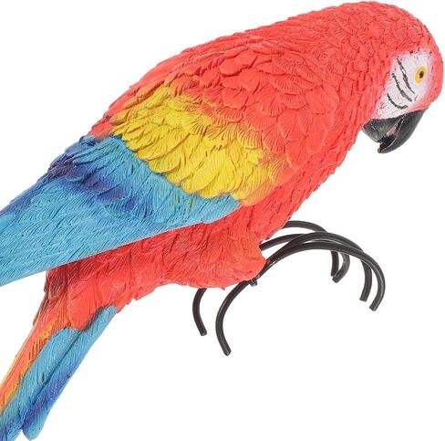 Yardwe في الهواء الطلق مقلد Macaw حديقة الديكور البجعة الاصطناعية تمثال الببغاء في الهواء الطلق وعاء النبات وعاء الزهور لطيف تمثال الطيور في الهواء الطلق نماذج ديكور المنزل الملحقات مكتب الحديد الأحمر in Kuwait