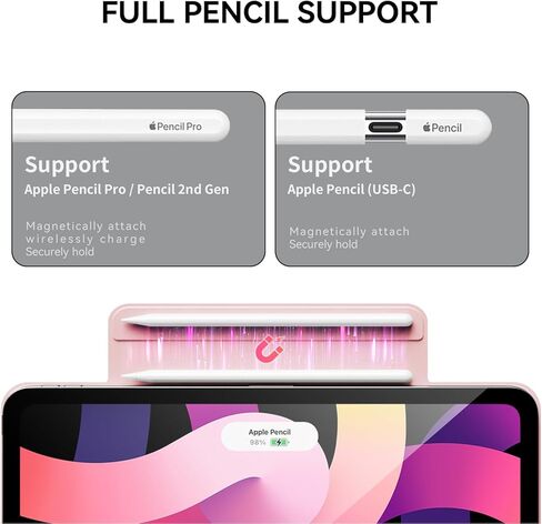 kenke Case for iPad Air 5th Generation 2022 / iPad Air 4th Generation 2020, Rebound Magnetic Smart Cover with Clasp, Auto Sleep/Wake Slim Trifold Stand Case for iPad Air 5/4 10.9 Inch, Gray White in Kuwait